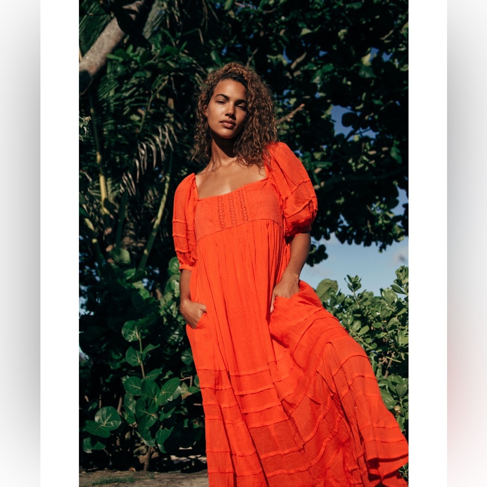 Free People Let’s Be Friends MIDI Dress worn once. Size S